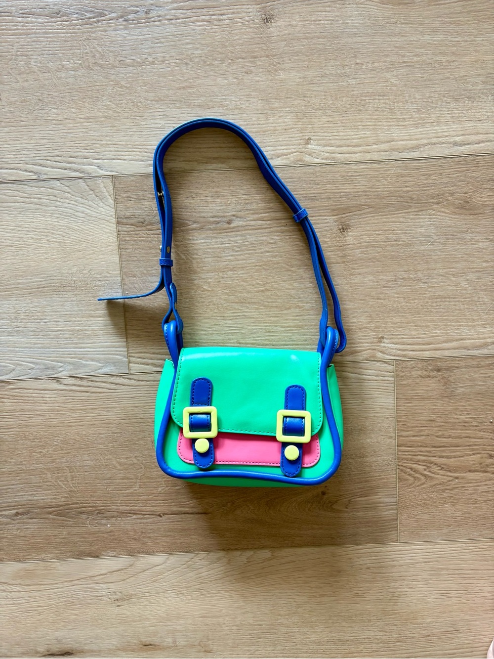 dopamine dressing neon colorblock purse, NWOT